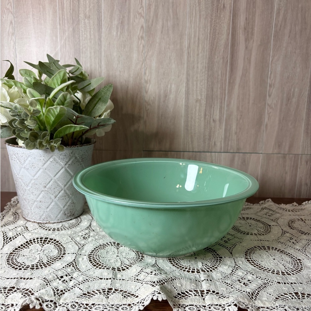 Vintage Pyrex Southwest Turquoise Clear Bottom Bowl 2.5 Corning USA